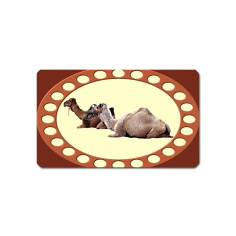 Sitting camels Magnet (Name Card) from ArtsNow.com Front