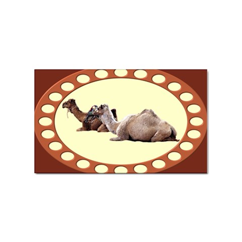 Sitting camels Sticker Rectangular (100 pack) from ArtsNow.com Front