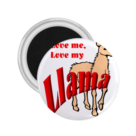 Love my llama 2.25  Magnet from ArtsNow.com Front