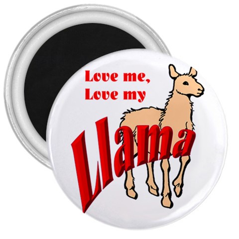 Love my llama 3  Magnet from ArtsNow.com Front
