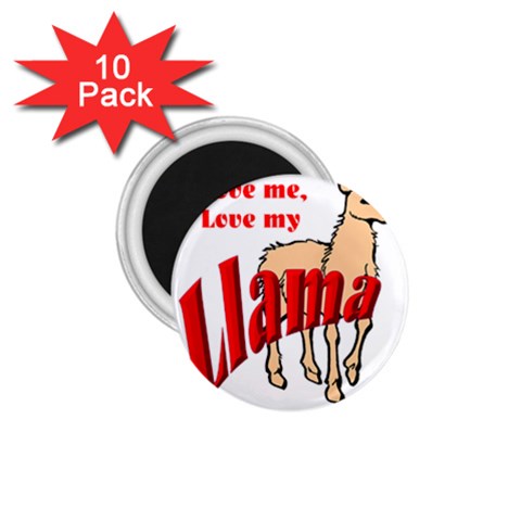 Love my llama 1.75  Magnet (10 pack)  from ArtsNow.com Front