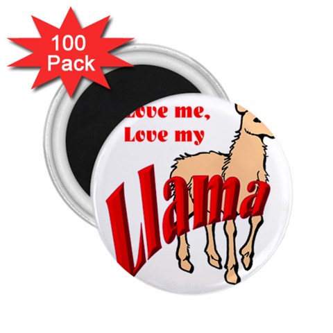Love my llama 2.25  Magnet (100 pack)  from ArtsNow.com Front