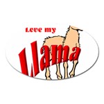 Love my llama Magnet (Oval)