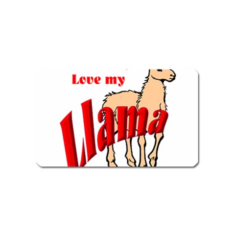 Love my llama Magnet (Name Card) from ArtsNow.com Front