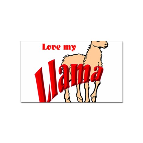 Love my llama Sticker Rectangular (10 pack) from ArtsNow.com Front
