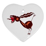 Braying donkey Ornament (Heart)