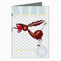 Braying donkey Greeting Card from ArtsNow.com Left