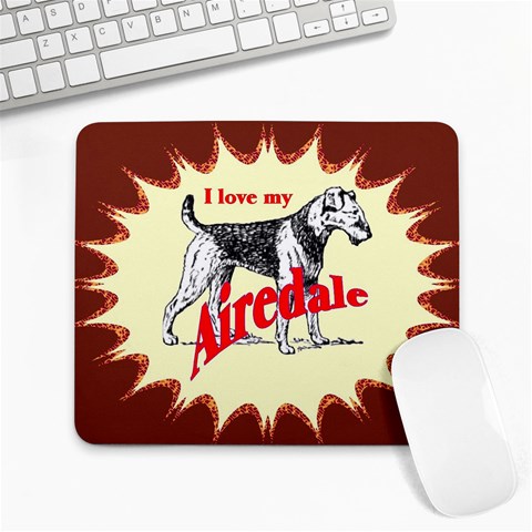 Airedale Large Mousepad from ArtsNow.com Front