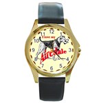 Airedale Round Gold Metal Watch