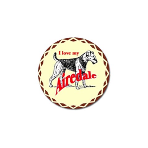 Airedale Golf Ball Marker (4 pack) from ArtsNow.com Front