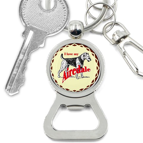 Airedale Bottle Opener Key Chain from ArtsNow.com Front