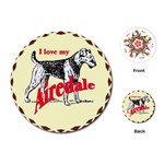 Airedale Playing Cards (Round)