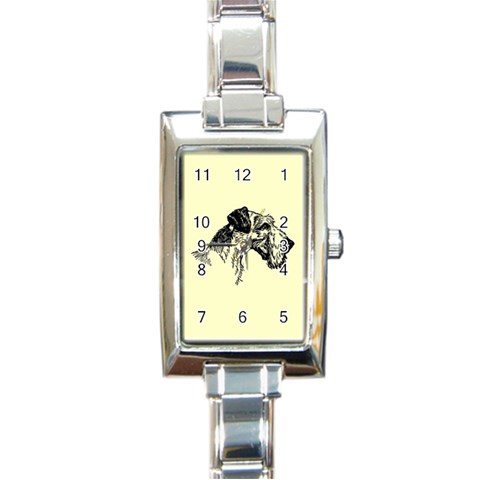 Hound Rectangular Italian Charm Watch from ArtsNow.com Front