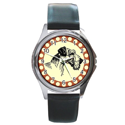 Hound Round Metal Watch from ArtsNow.com Front
