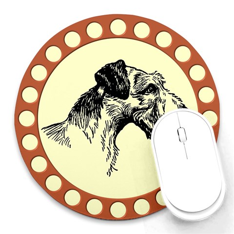 Hound Round Mousepad from ArtsNow.com Front