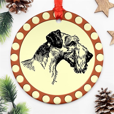 Hound Ornament (Round) from ArtsNow.com Front