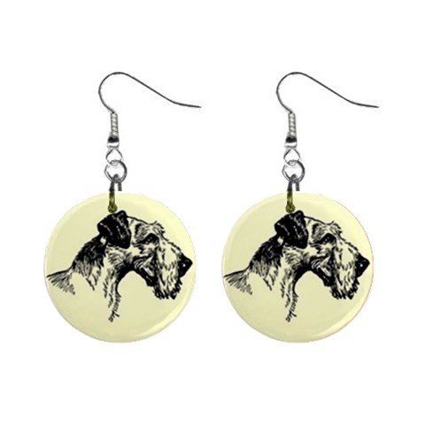 Hound 1  Button Earrings from ArtsNow.com Front