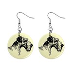 Hound 1  Button Earrings