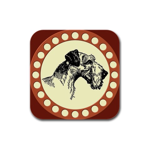 Hound Rubber Square Coaster (4 pack) from ArtsNow.com Front