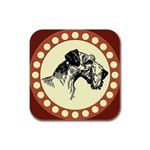 Hound Rubber Square Coaster (4 pack)