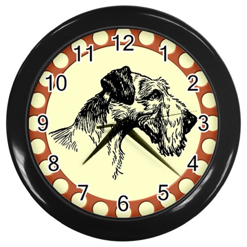 Hound Wall Clock (Black) from ArtsNow.com Front