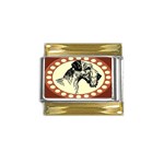Hound Gold Trim Italian Charm (9mm)