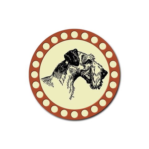 Hound Rubber Round Coaster (4 pack) from ArtsNow.com Front