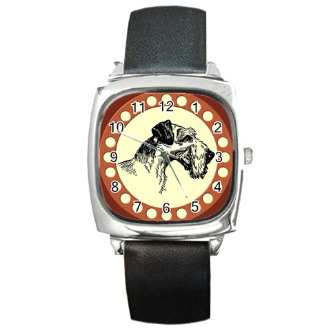 Hound Square Metal Watch from ArtsNow.com Front