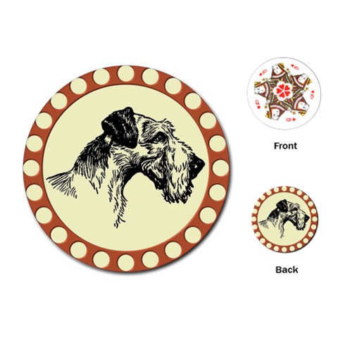 Hound Playing Cards (Round) from ArtsNow.com Front