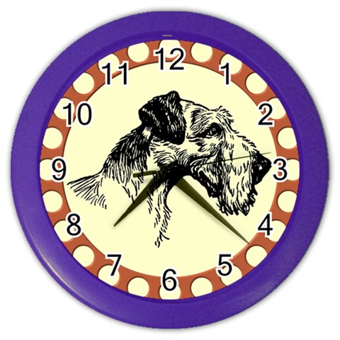 Hound Color Wall Clock from ArtsNow.com Front