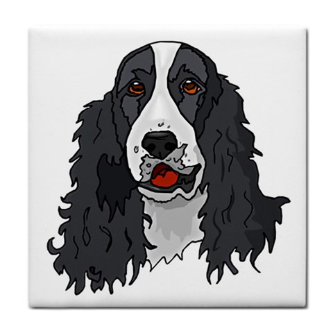 Spaniel Tile Coaster from ArtsNow.com Front