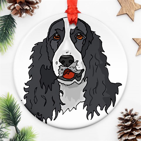Spaniel Ornament (Round) from ArtsNow.com Front