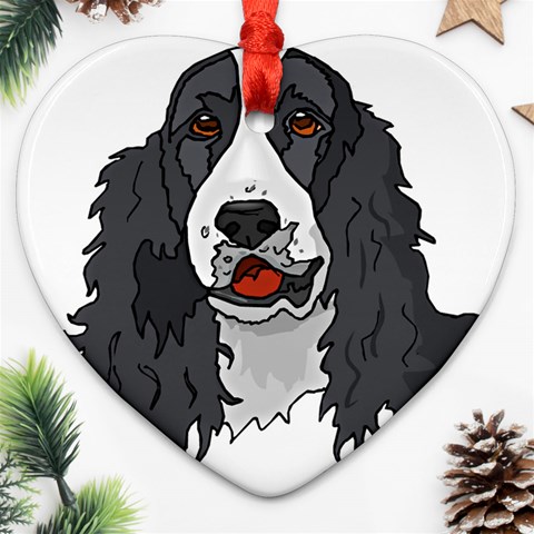 Spaniel Ornament (Heart) from ArtsNow.com Front