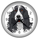 Spaniel Wall Clock (Silver)