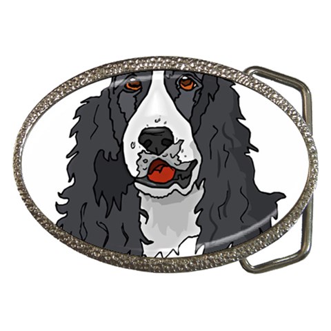 Spaniel Belt Buckle from ArtsNow.com Front