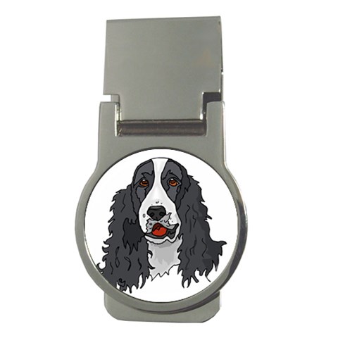 Spaniel Money Clip (Round) from ArtsNow.com Front