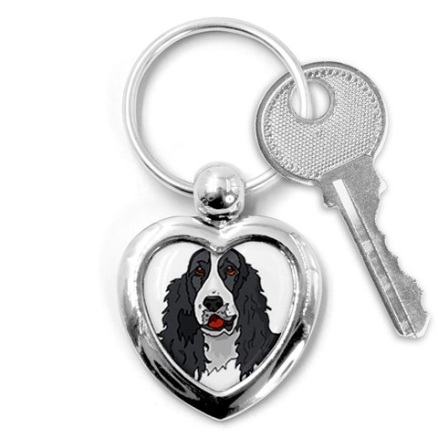 Spaniel Key Chain (Heart) from ArtsNow.com Front