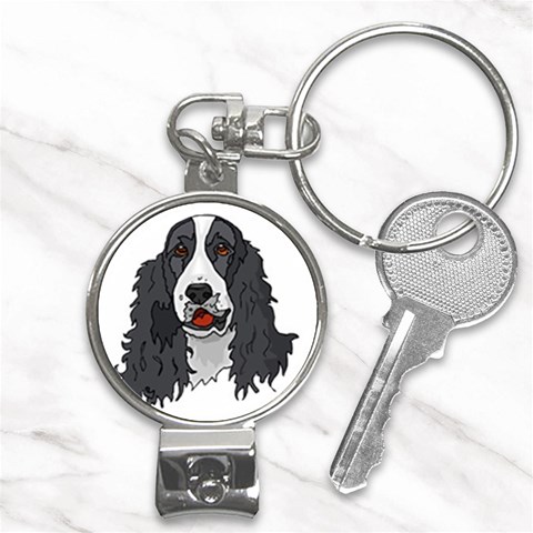 Spaniel Nail Clippers Key Chain from ArtsNow.com Front