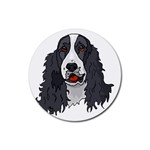 Spaniel Rubber Round Coaster (4 pack)