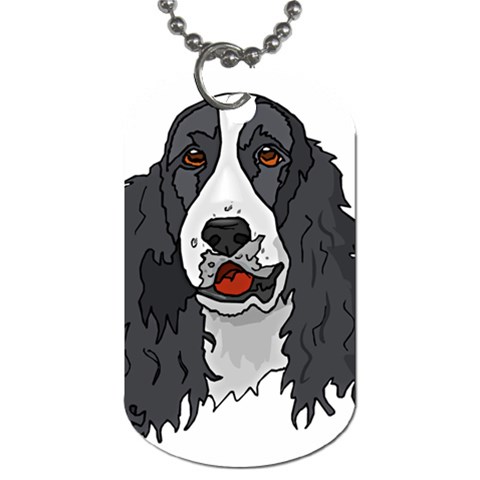 Spaniel Dog Tag (One Side) from ArtsNow.com Front
