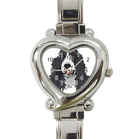 Spaniel Heart Italian Charm Watch from ArtsNow.com Front