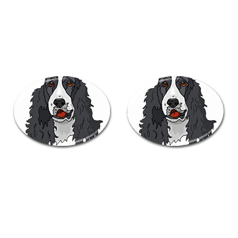 Spaniel Cufflinks (Oval) from ArtsNow.com Front(Pair)