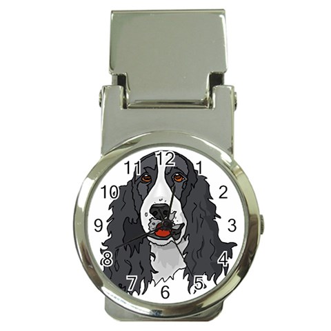 Spaniel Money Clip Watch from ArtsNow.com Front