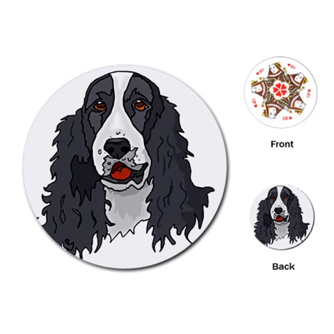 Spaniel Playing Cards (Round) from ArtsNow.com Front