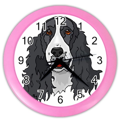Spaniel Color Wall Clock from ArtsNow.com Front