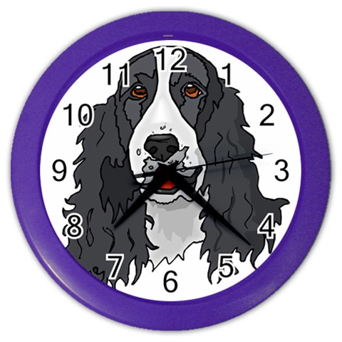 Spaniel Color Wall Clock from ArtsNow.com Front