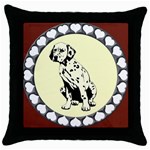 Dalmation puppy Throw Pillow Case (Black)