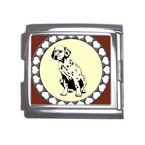 Dalmation puppy Mega Link Italian Charm (18mm) from ArtsNow.com Front