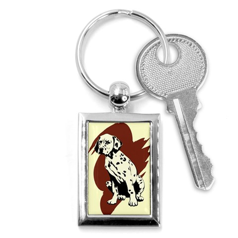 Dalmation puppy Key Chain (Rectangle) from ArtsNow.com Front