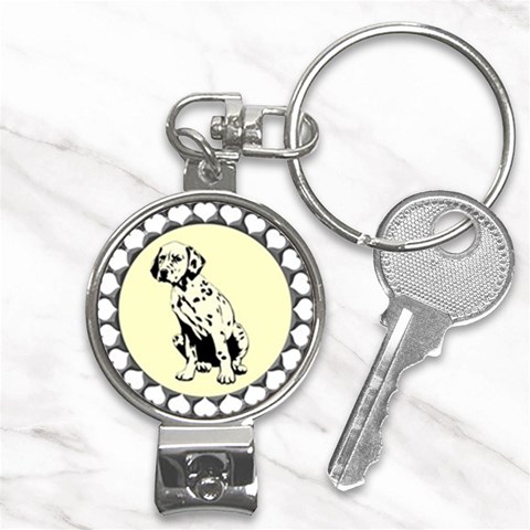 Dalmation puppy Nail Clippers Key Chain from ArtsNow.com Front